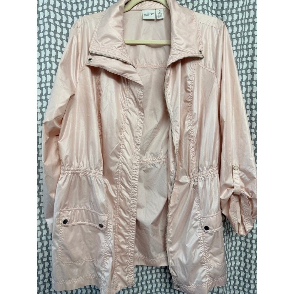 Zenergy by Chico's Light Pink Windbreaker Jacket